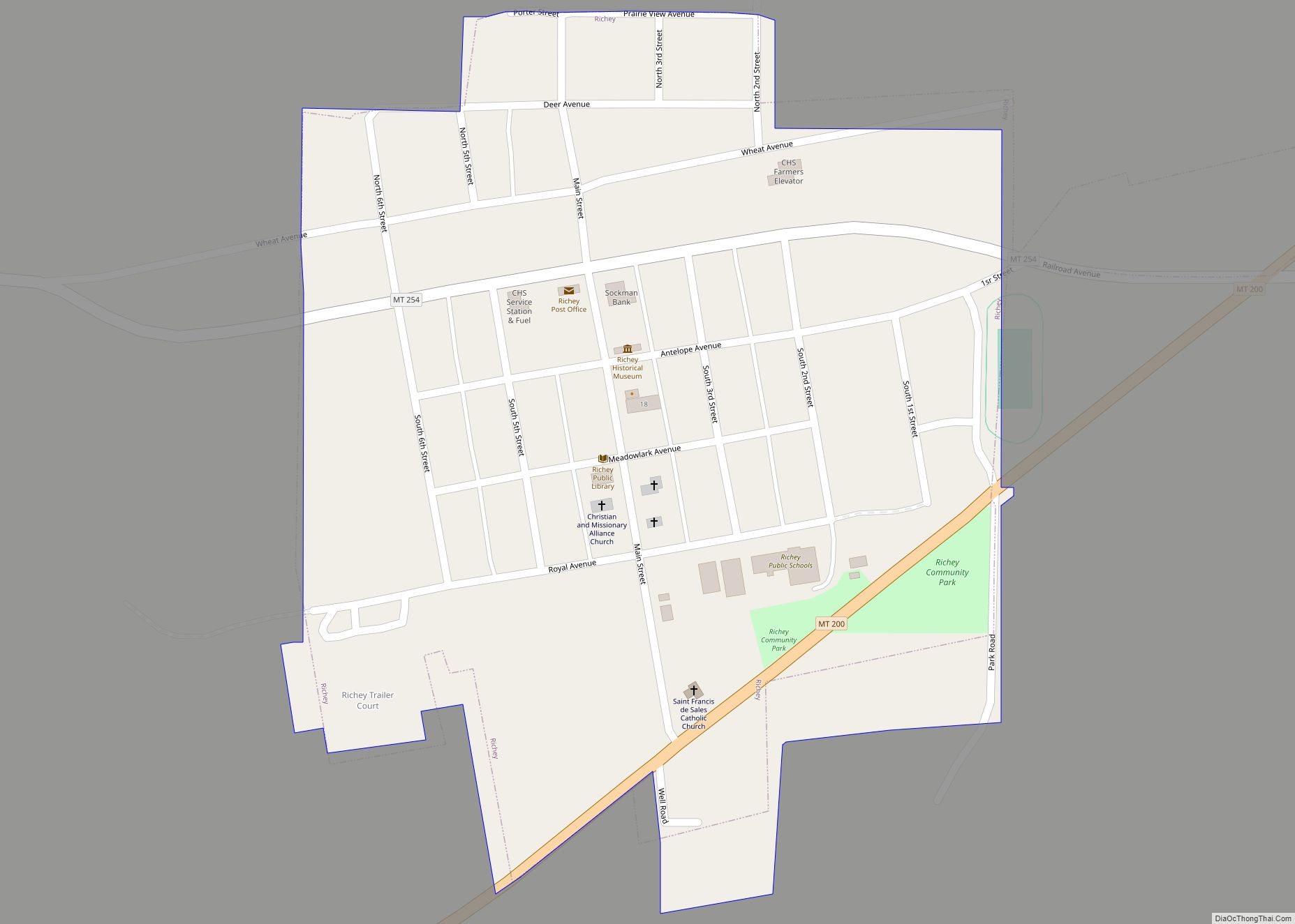 Map of Richey town