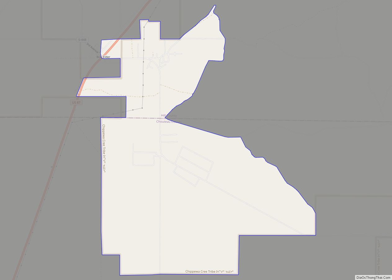 Map of Rocky Boy West CDP