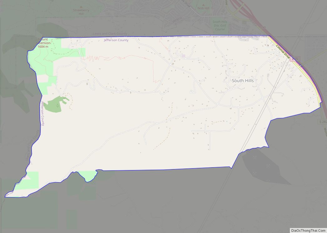 Map of South Hills CDP