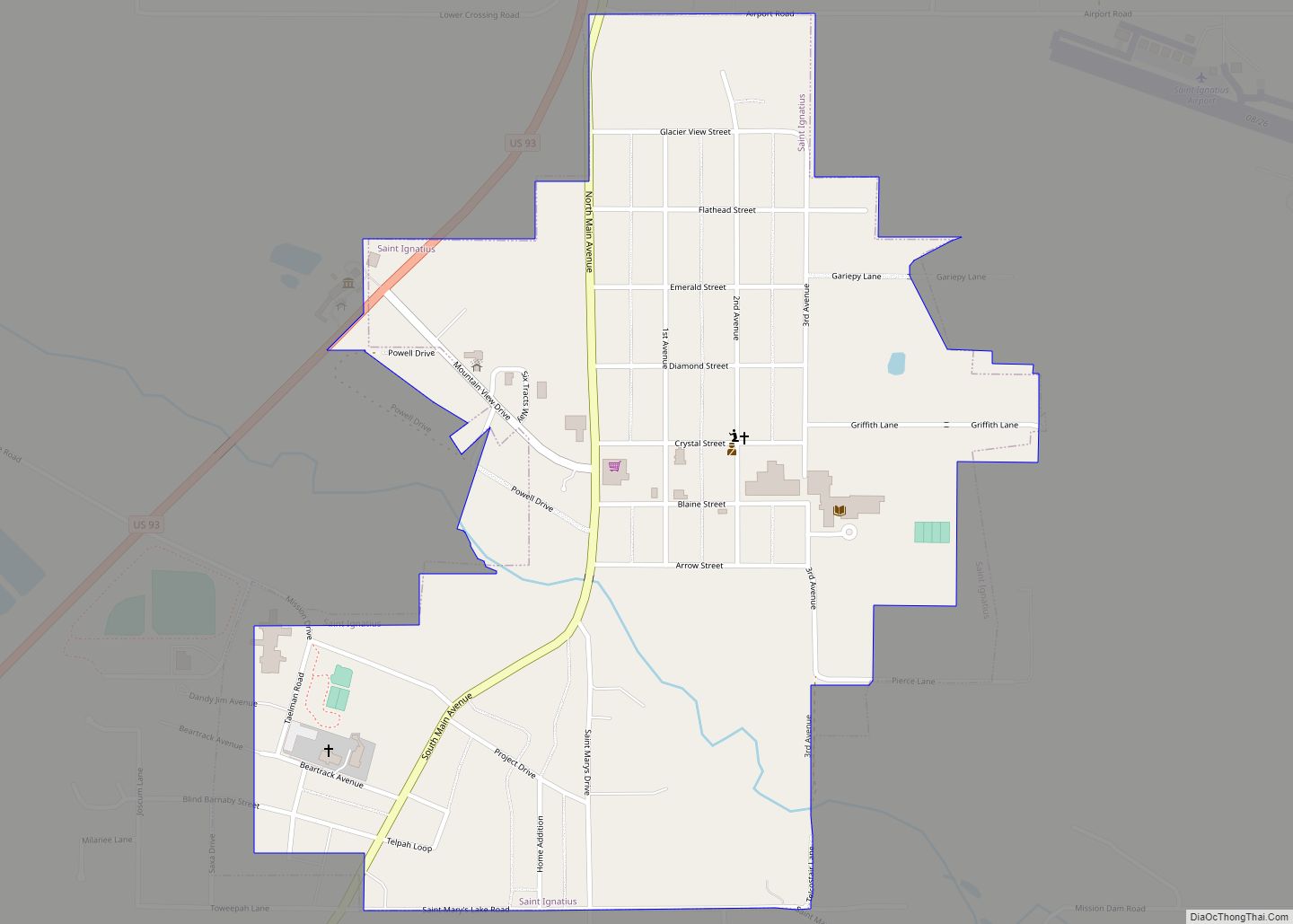 Map of St. Ignatius town