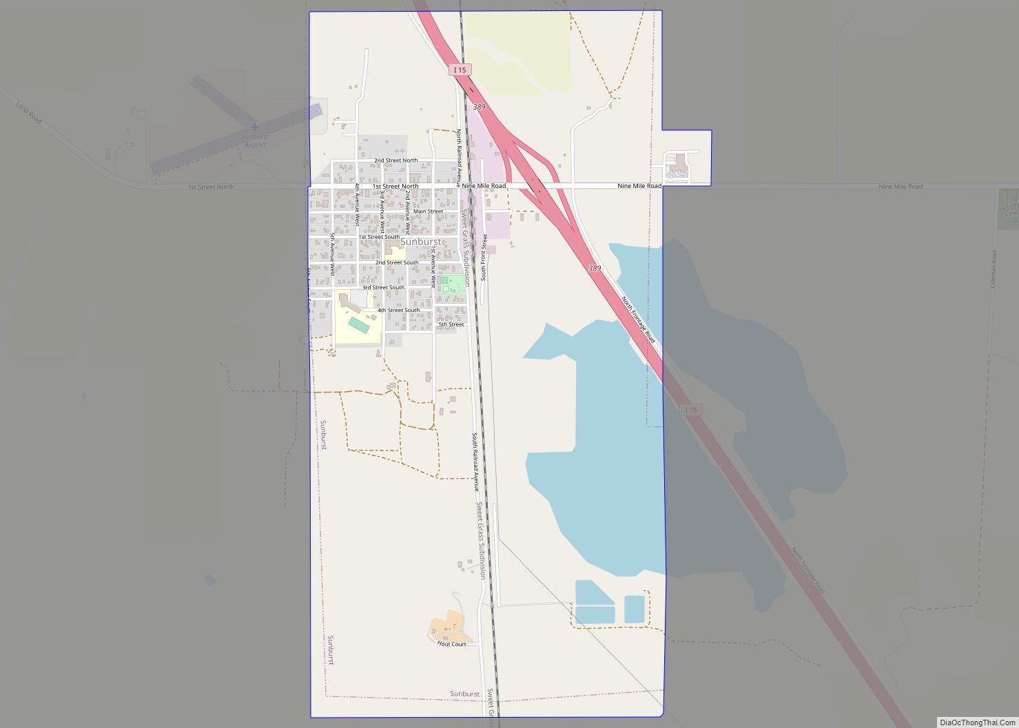 Map of Sunburst town