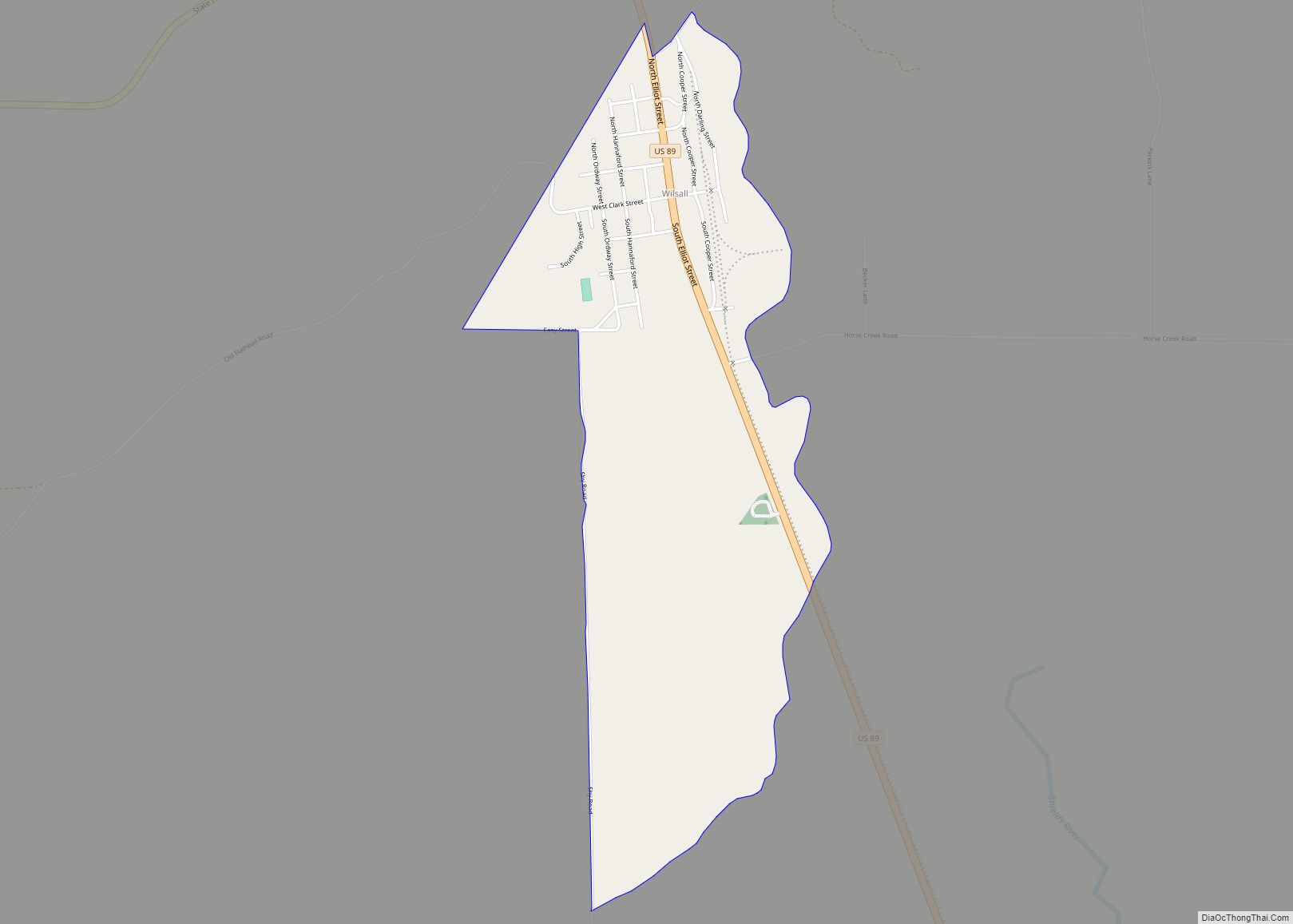 Map of Wilsall CDP
