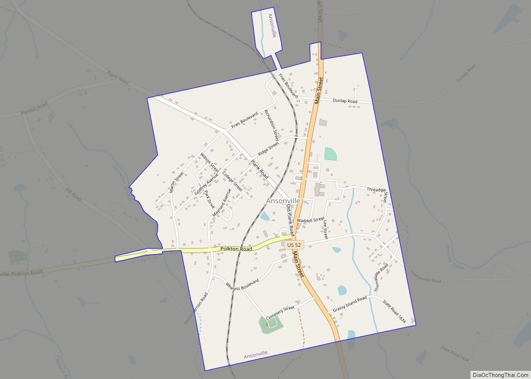 Map of Ansonville town