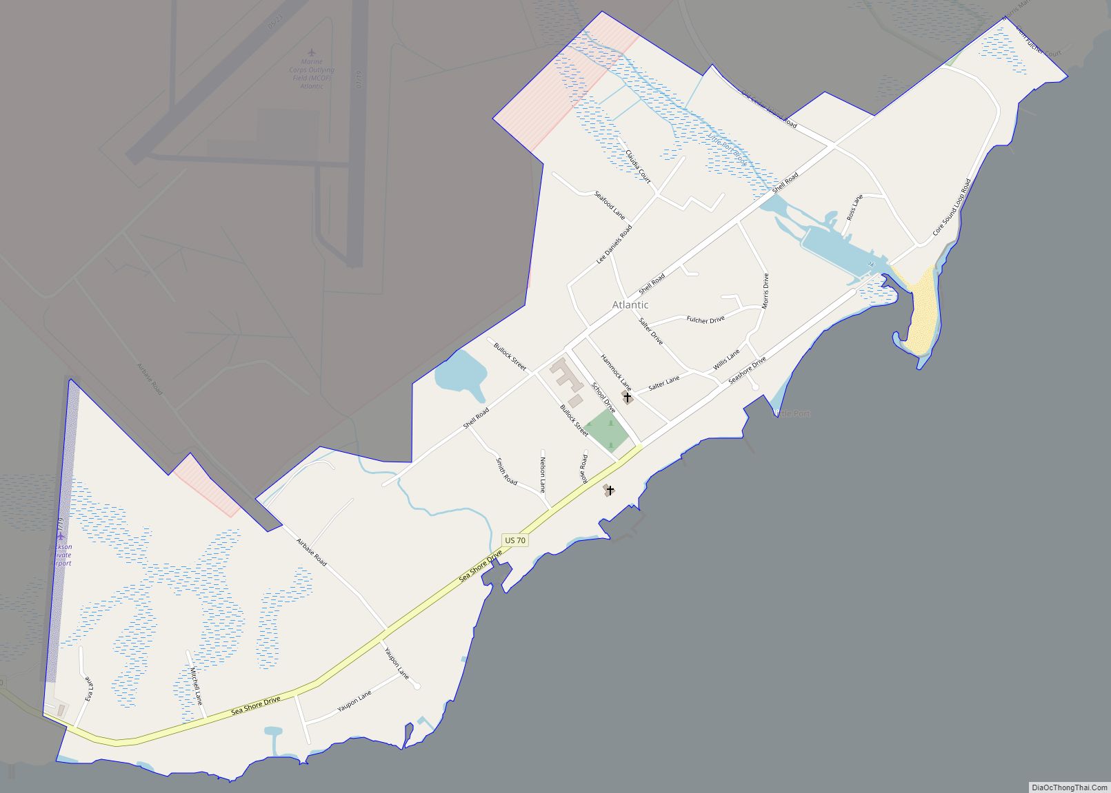 Map of Atlantic CDP, North Carolina