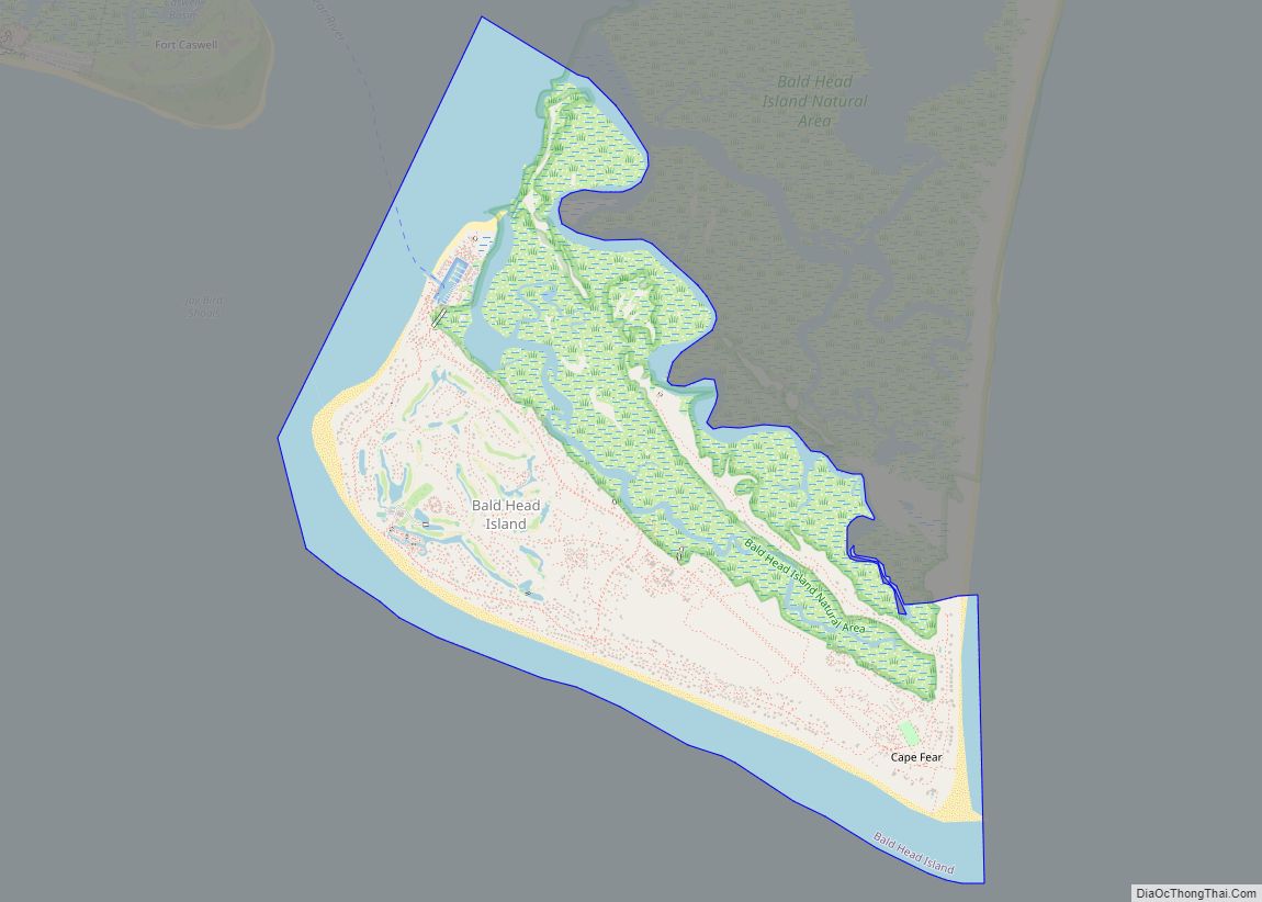 Map of Bald Head Island village