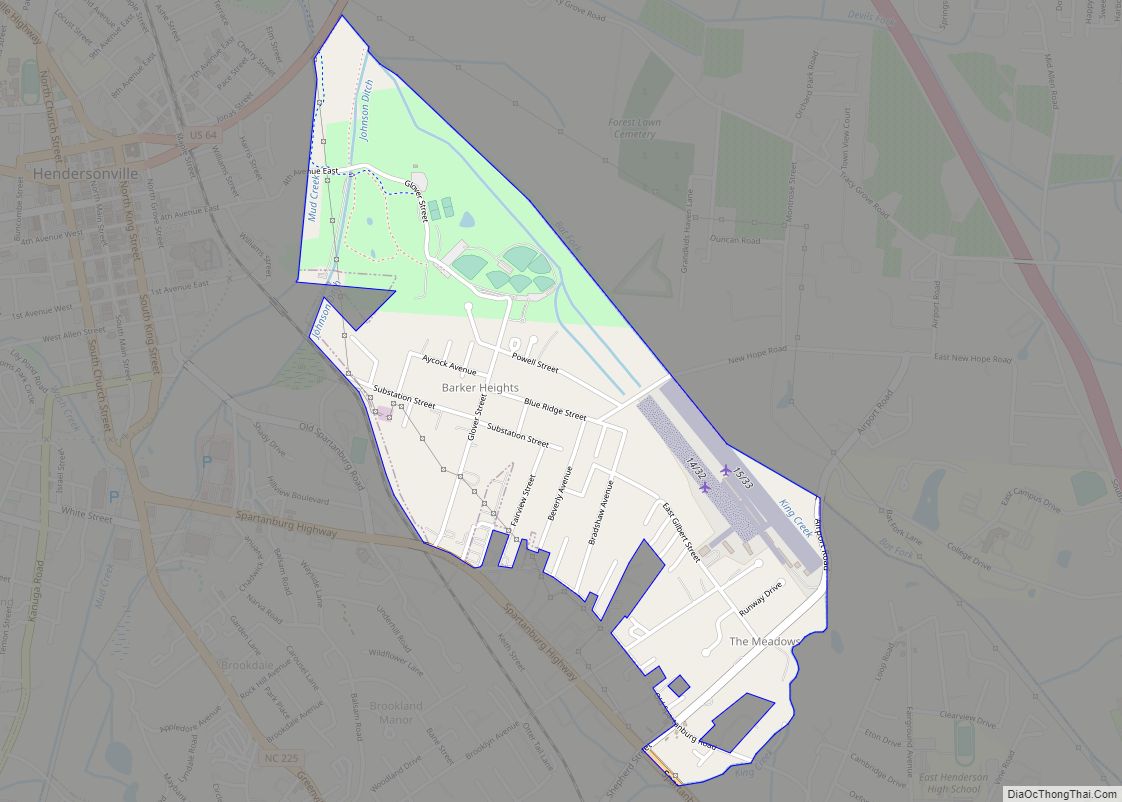 Map of Barker Heights CDP