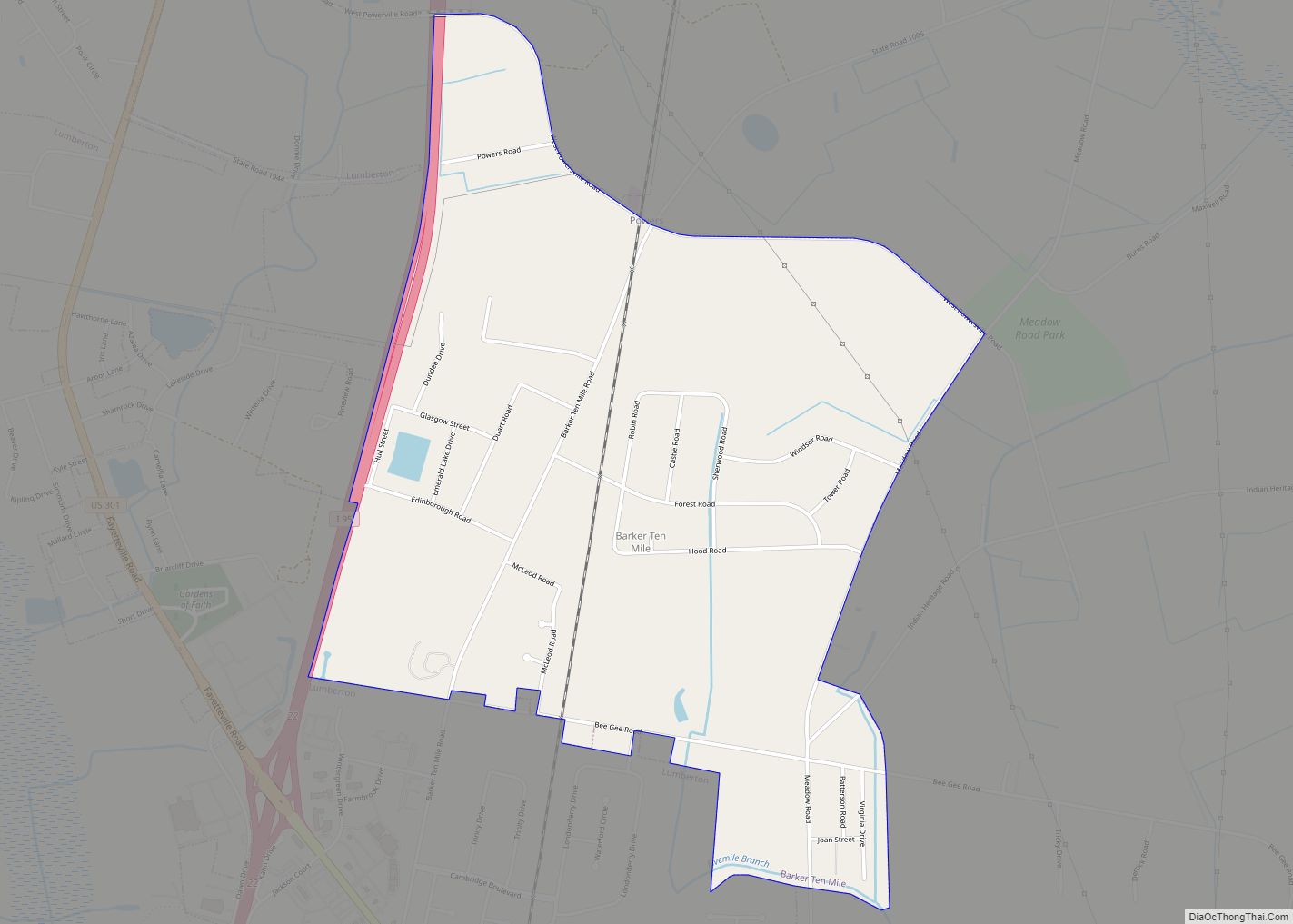 Map of Barker Ten Mile CDP