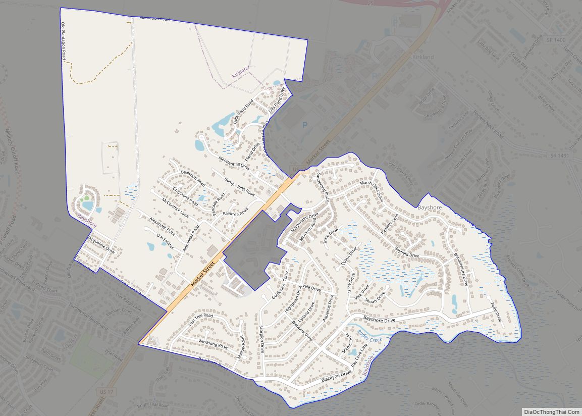 Map of Bayshore CDP