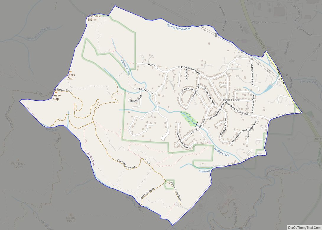 Map of Bent Creek CDP