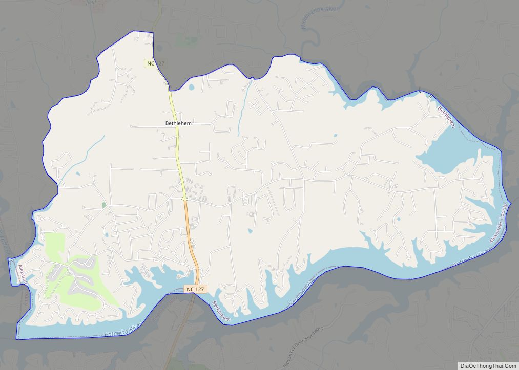 Map of Bethlehem CDP, North Carolina