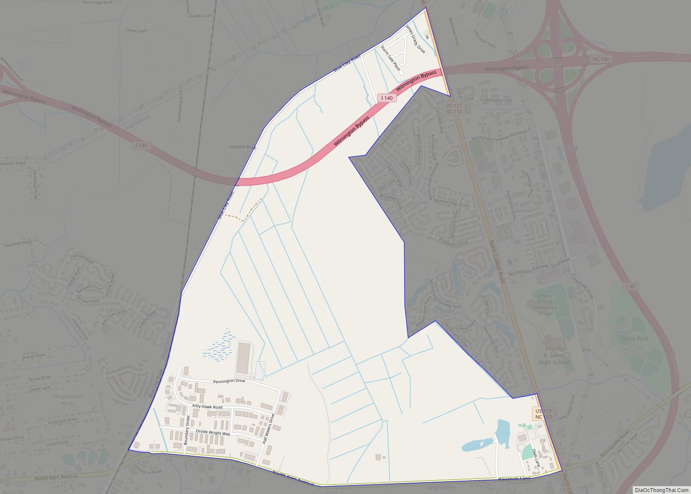 Map of Blue Clay Farms CDP