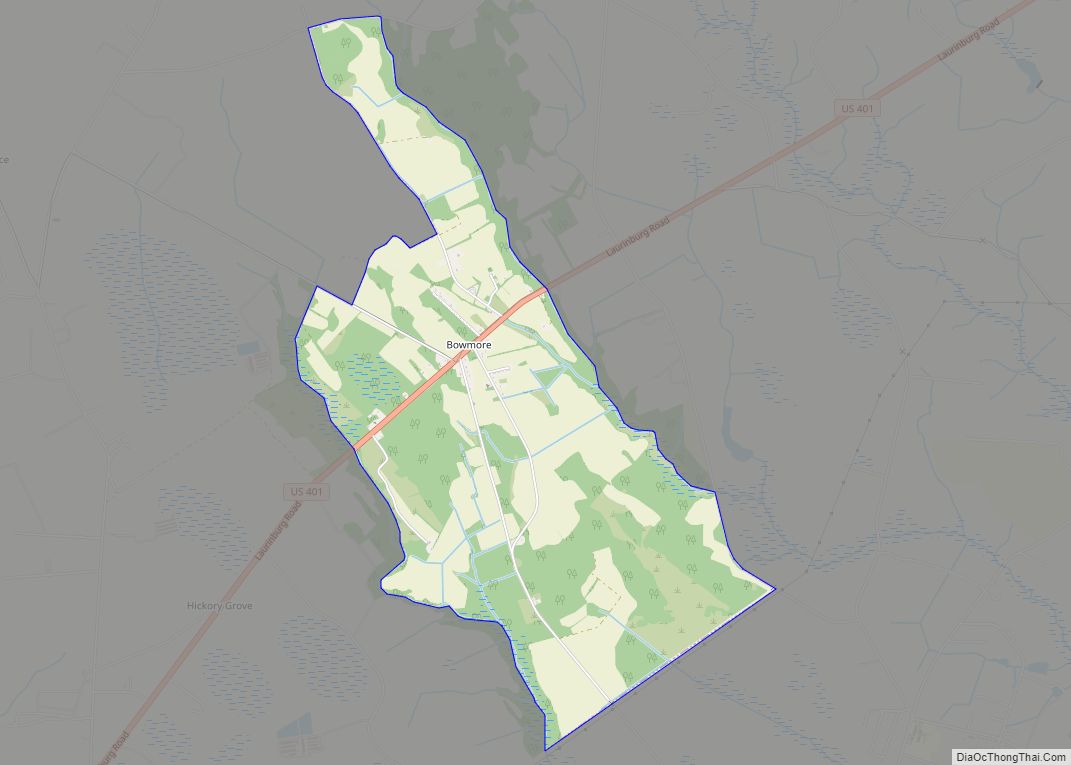 Map of Bowmore CDP