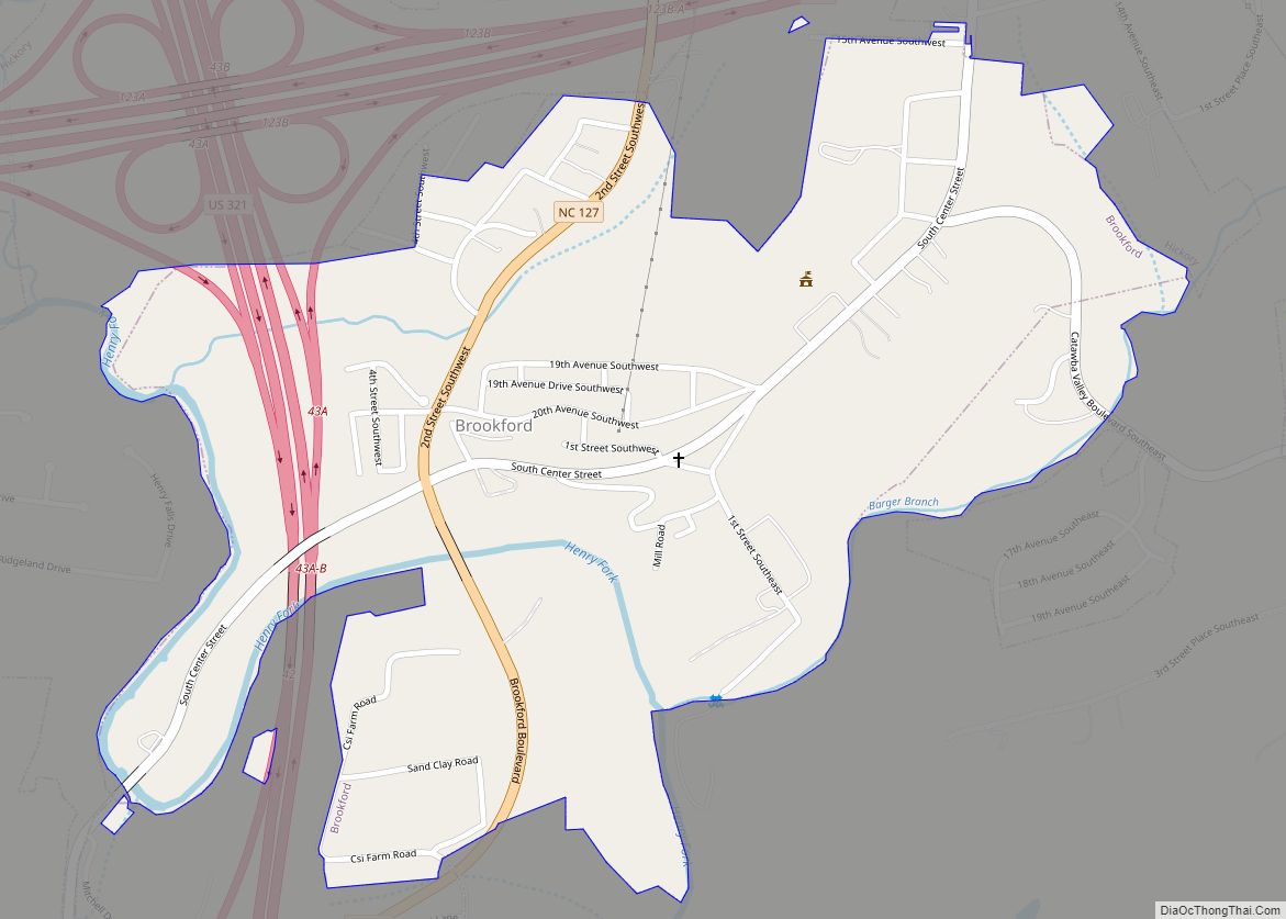 Map of Brookford town