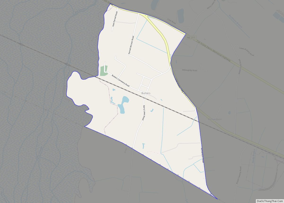 Map of Butters CDP