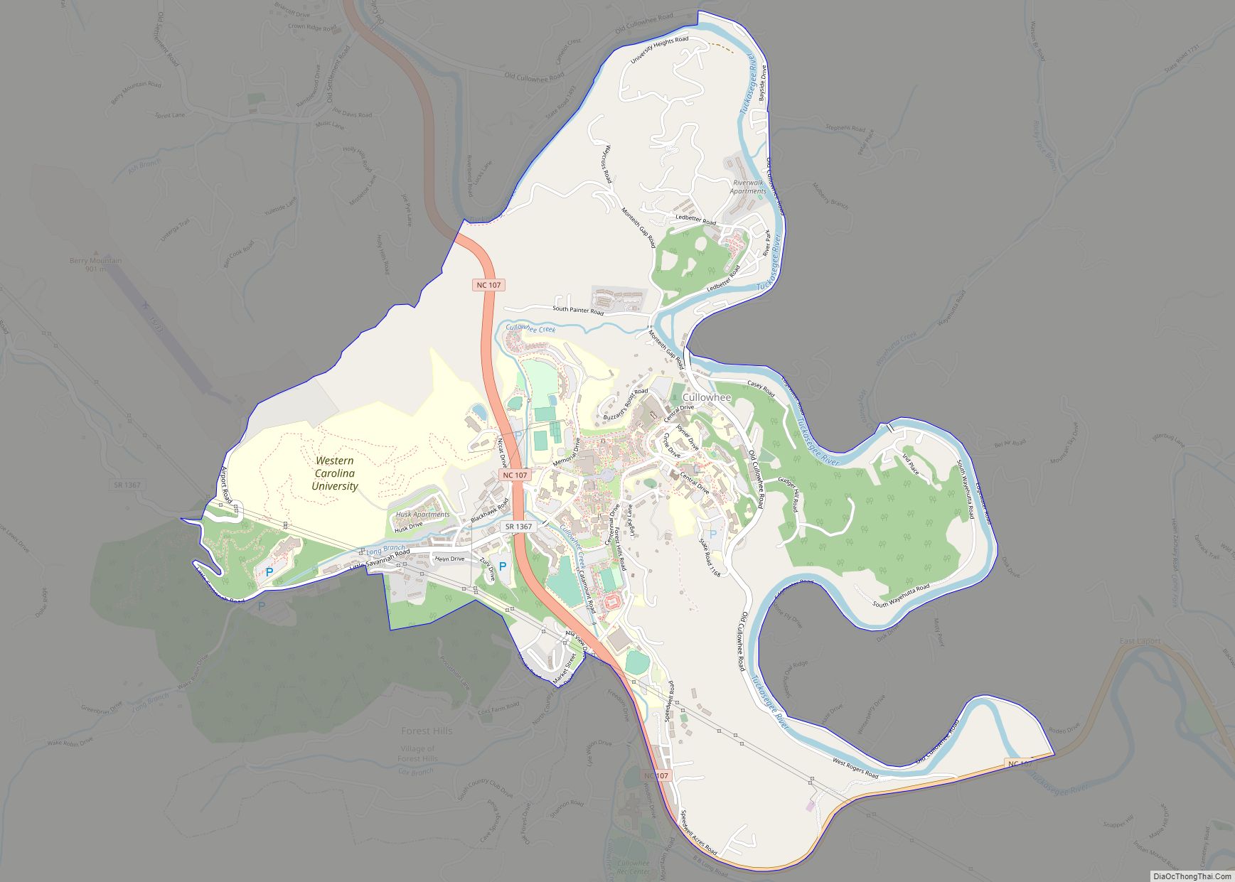 Map of Cullowhee CDP