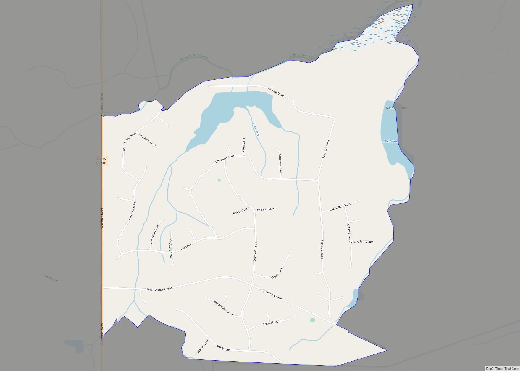 Map of Deercroft CDP