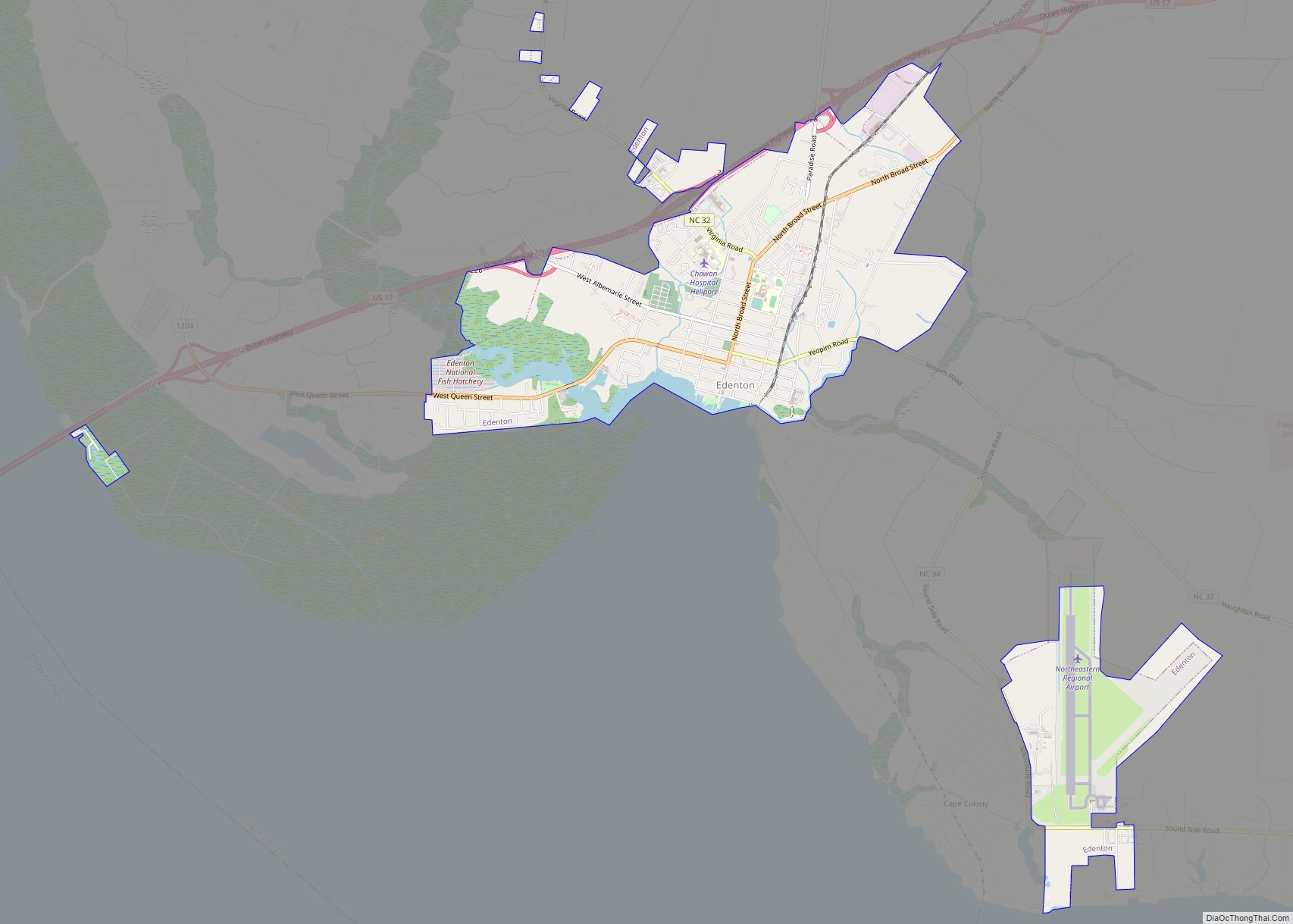 Map of Edenton town