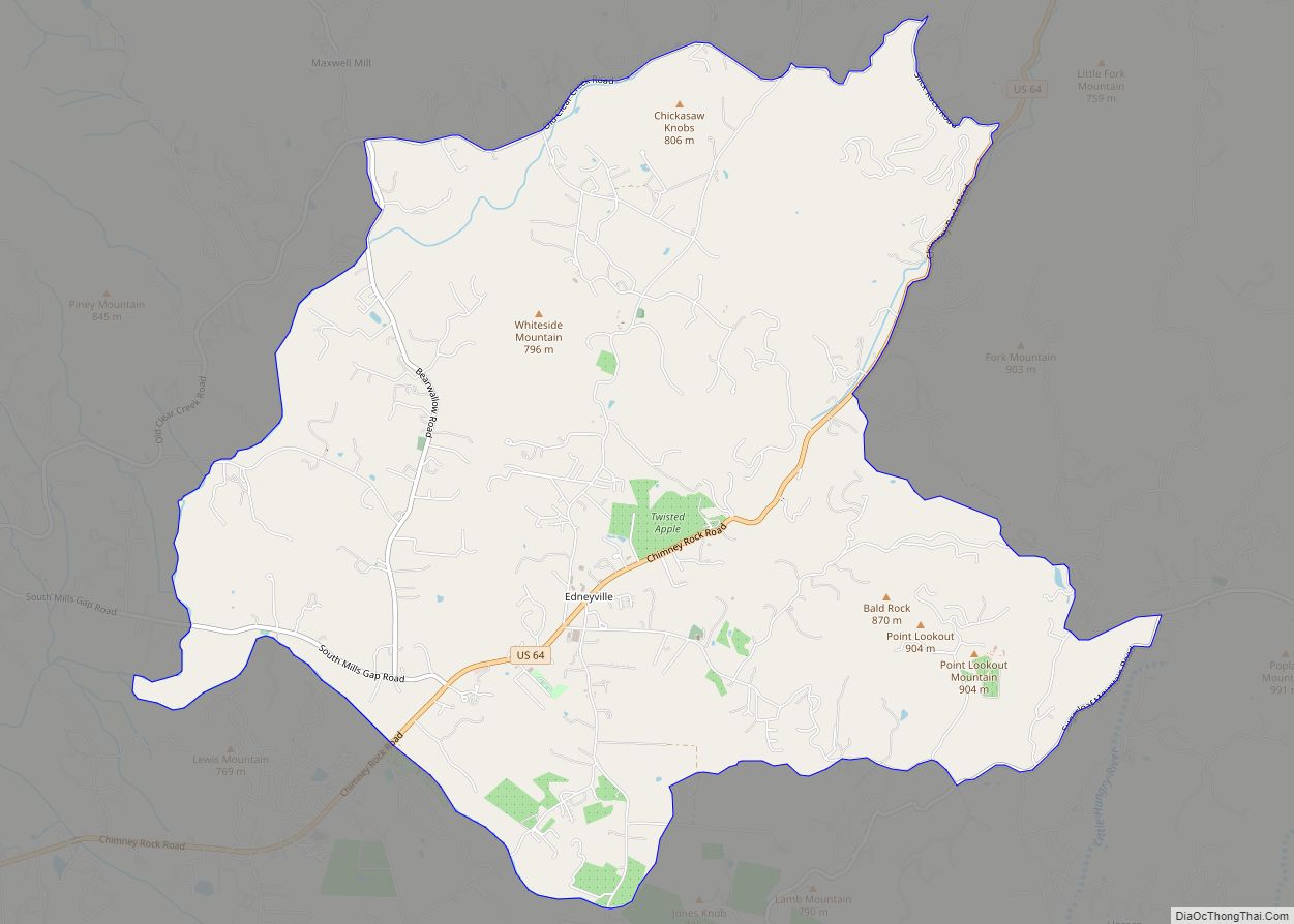 Map of Edneyville CDP - Thong Thai Real