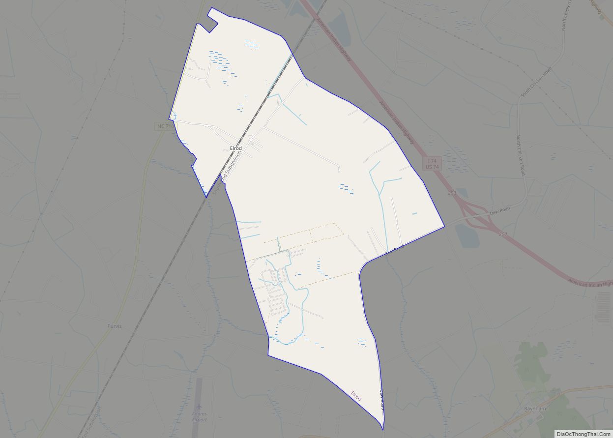 Map of Elrod CDP