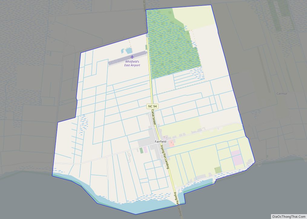 Map of Fairfield CDP, North Carolina