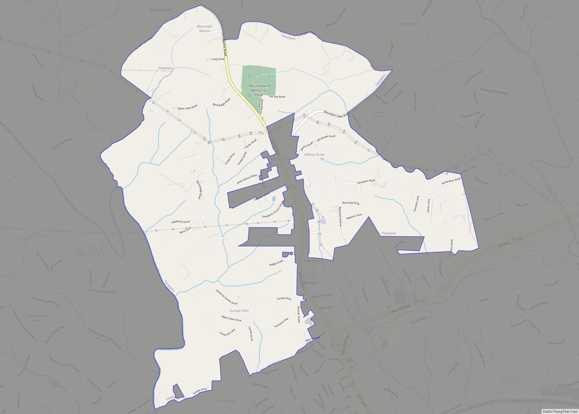 Map of Fairplains CDP