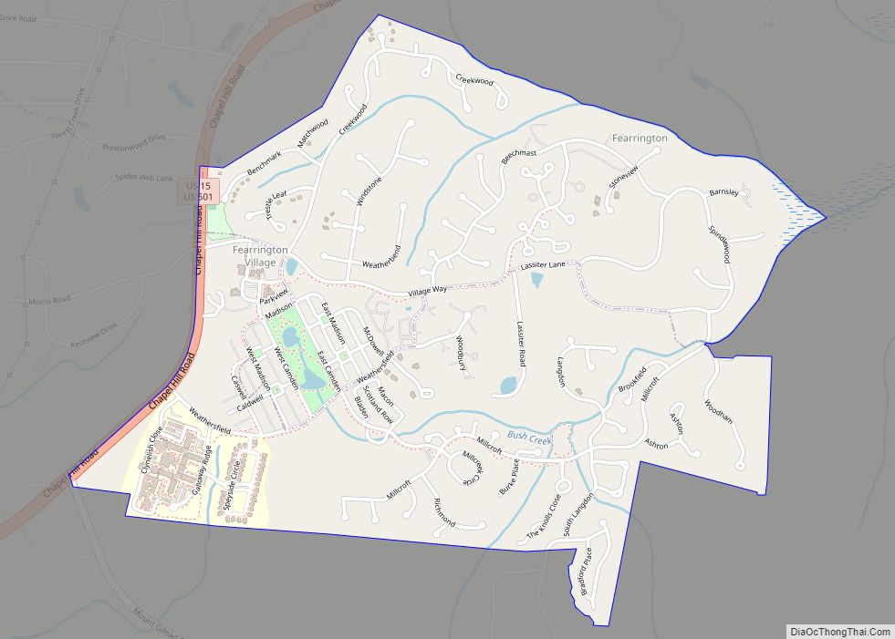 Map of Fearrington Village CDP