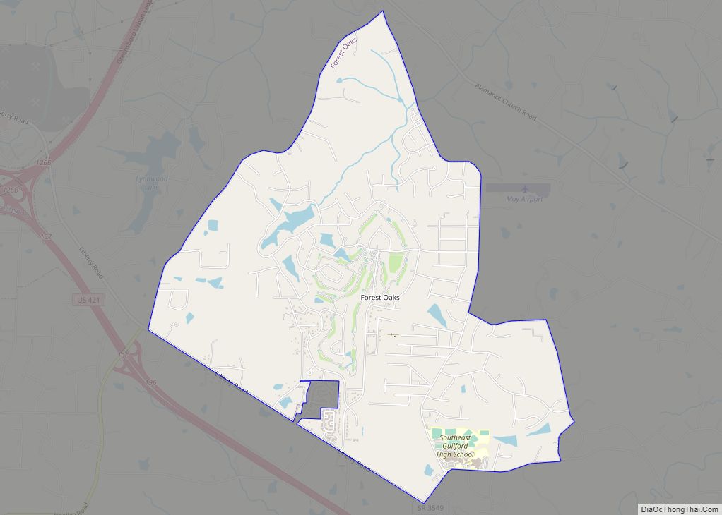 Map of Forest Oaks CDP