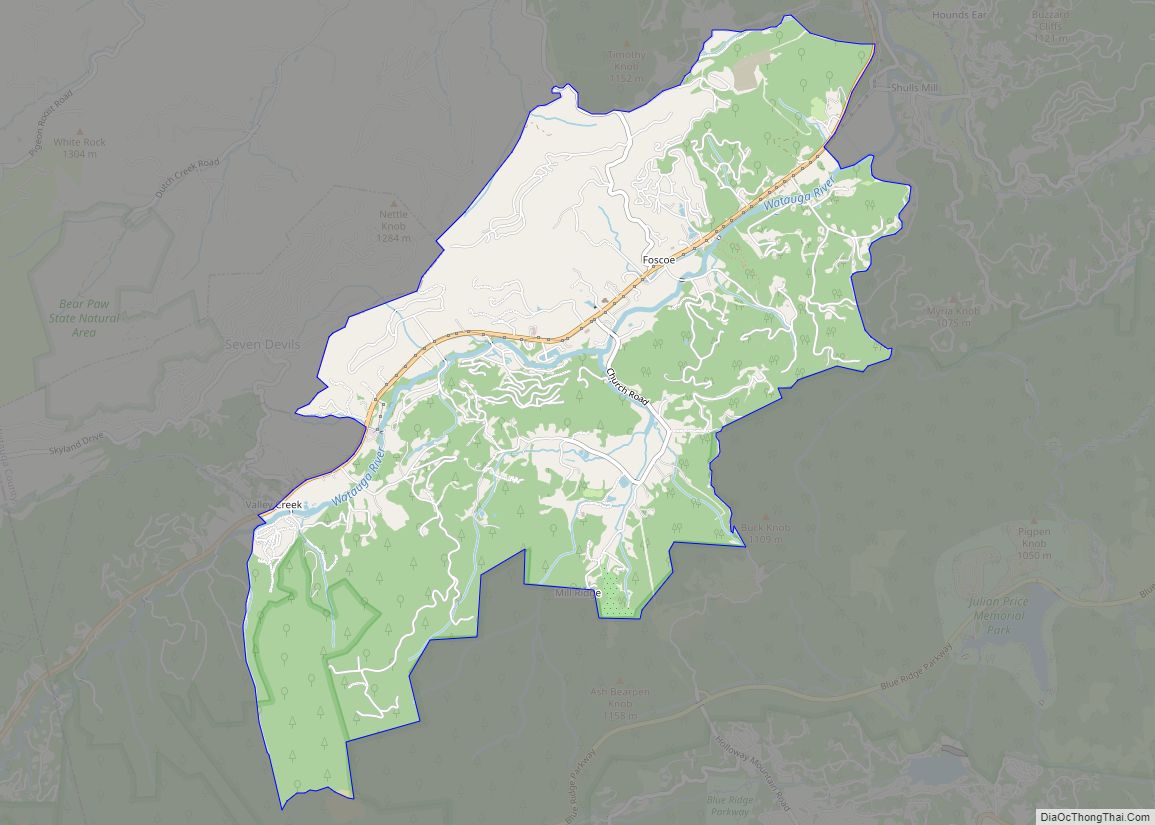 Map of Foscoe CDP