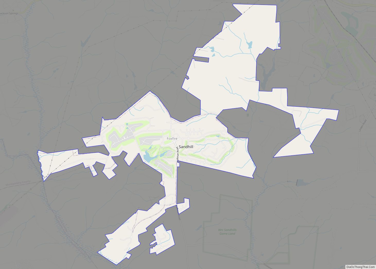 Map of Foxfire village