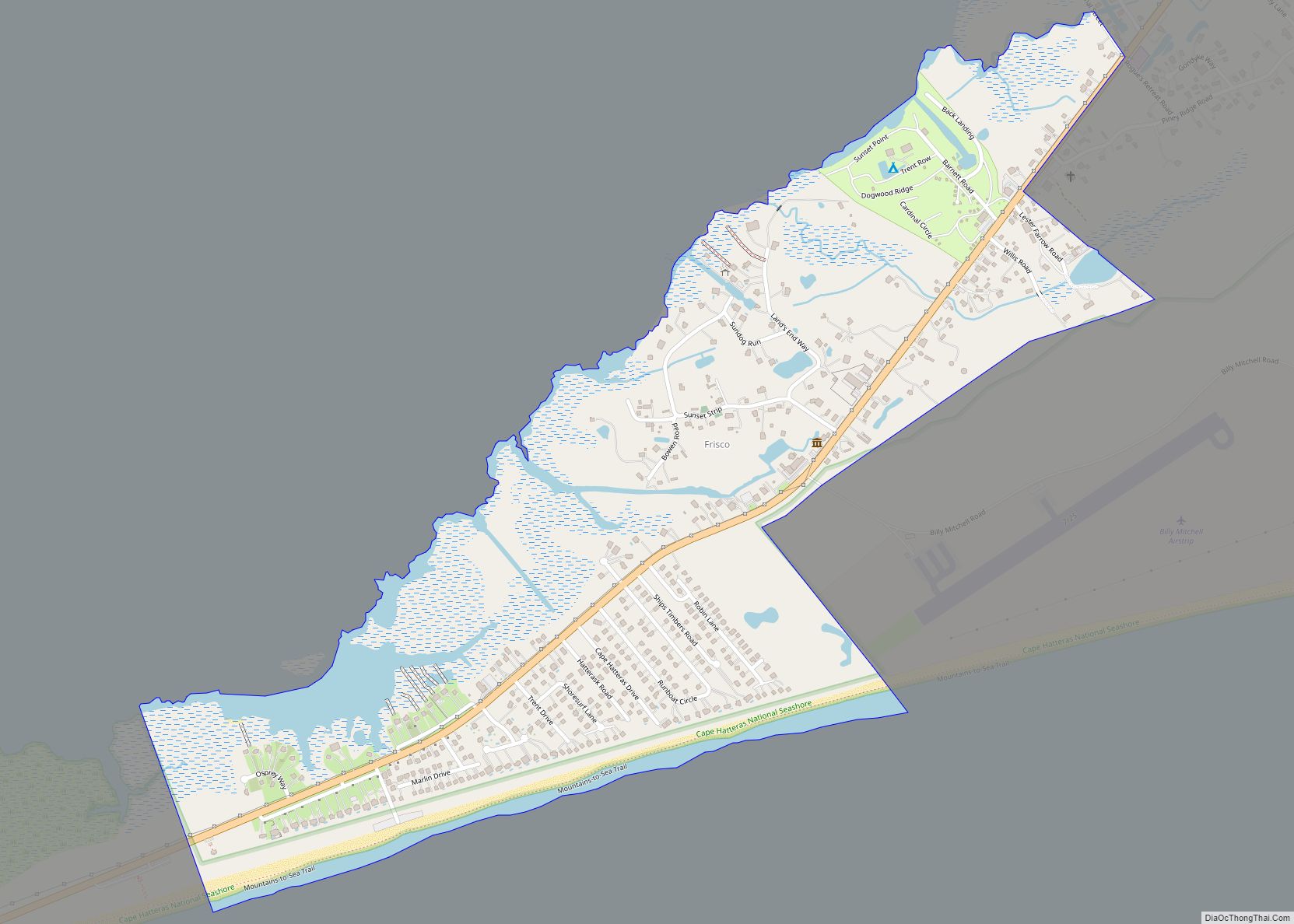 Map of Frisco CDP, North Carolina