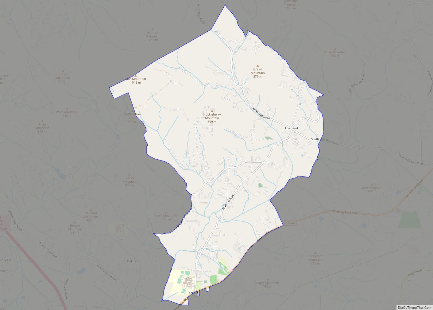 Map of Fruitland CDP, North Carolina