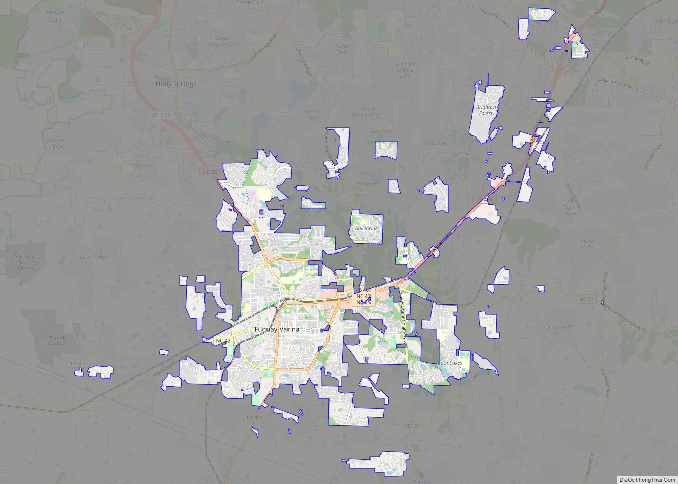 Map of Fuquay-Varina town