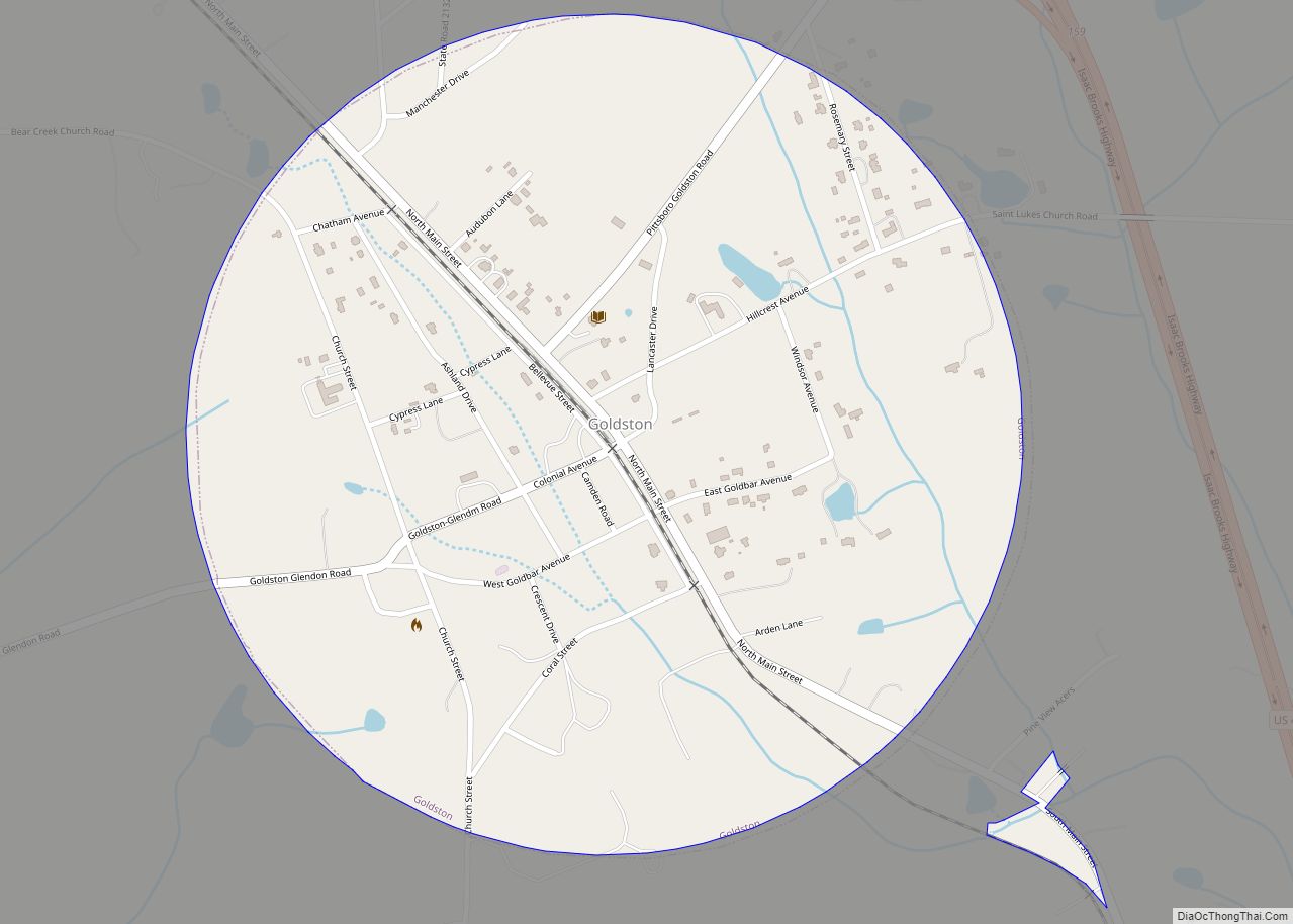 Map of Goldston town