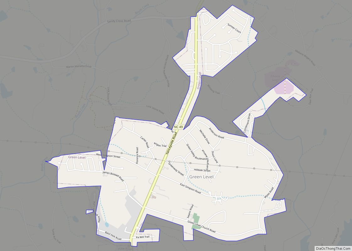 Map of Green Level town