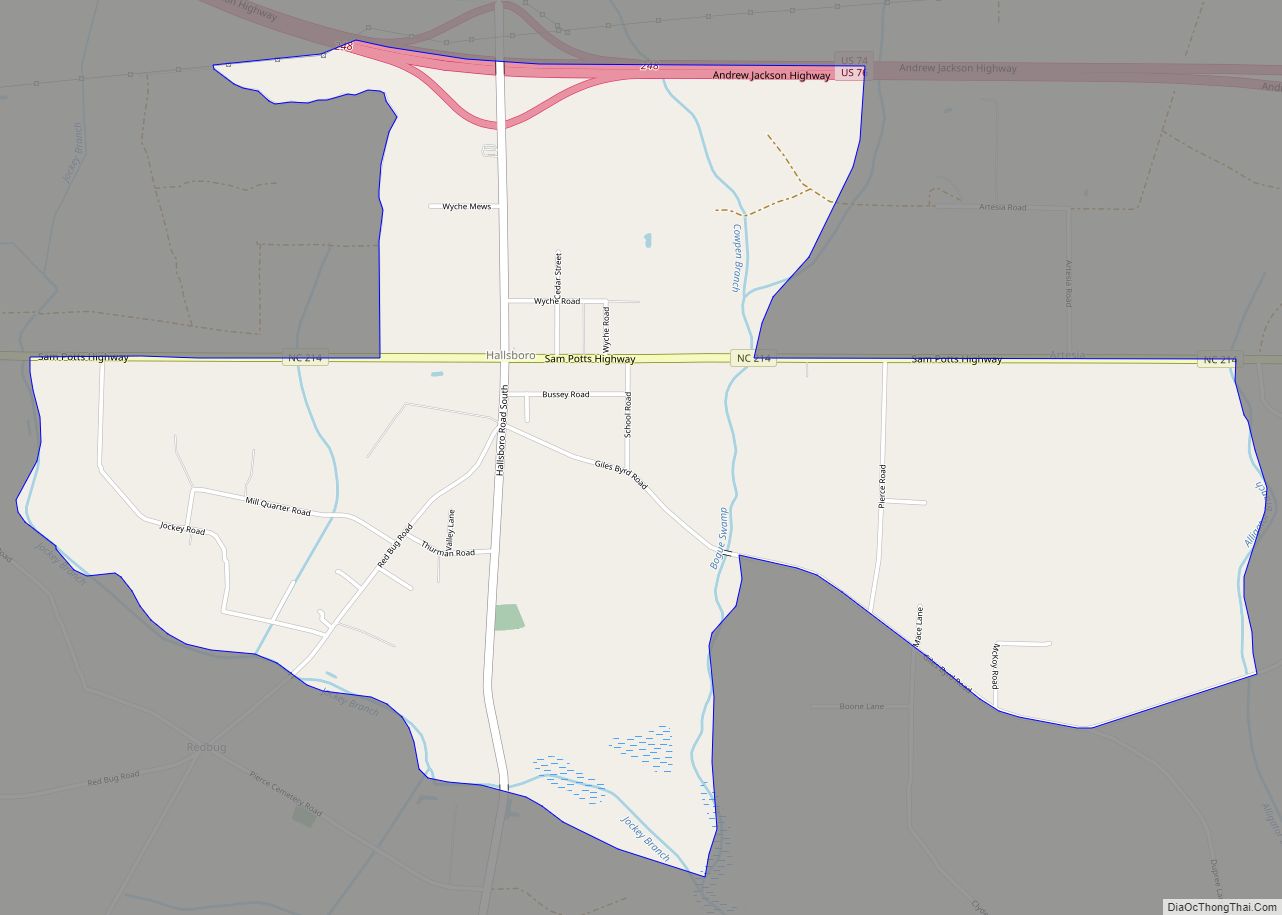 Map of Hallsboro CDP