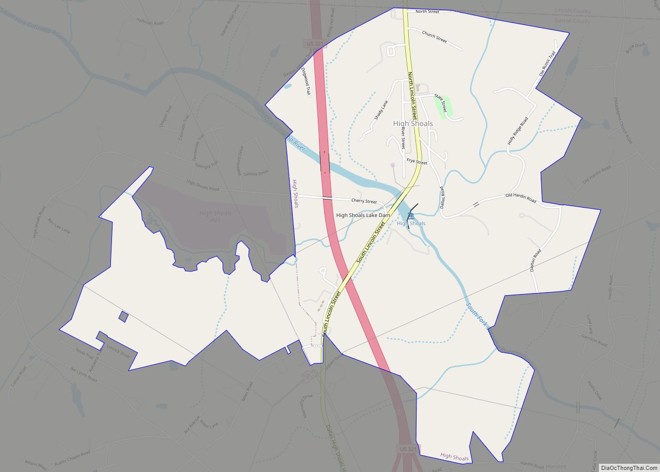 Map of High Shoals city