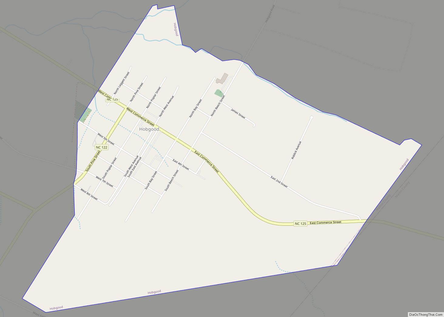 Map of Hobgood town