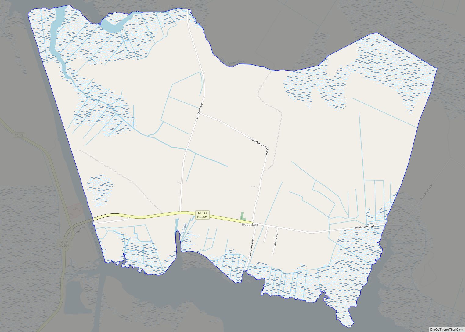 Map of Hobucken CDP