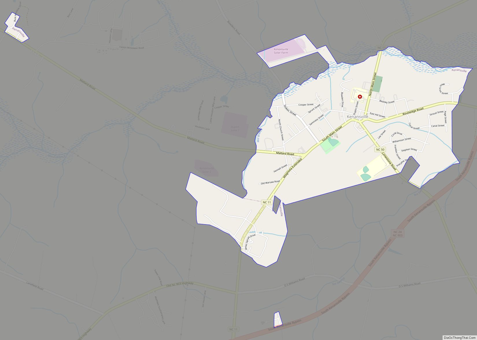 Map of Kenansville town