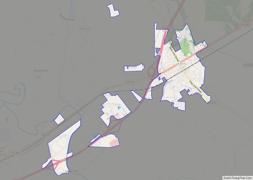 Map of Kenly town