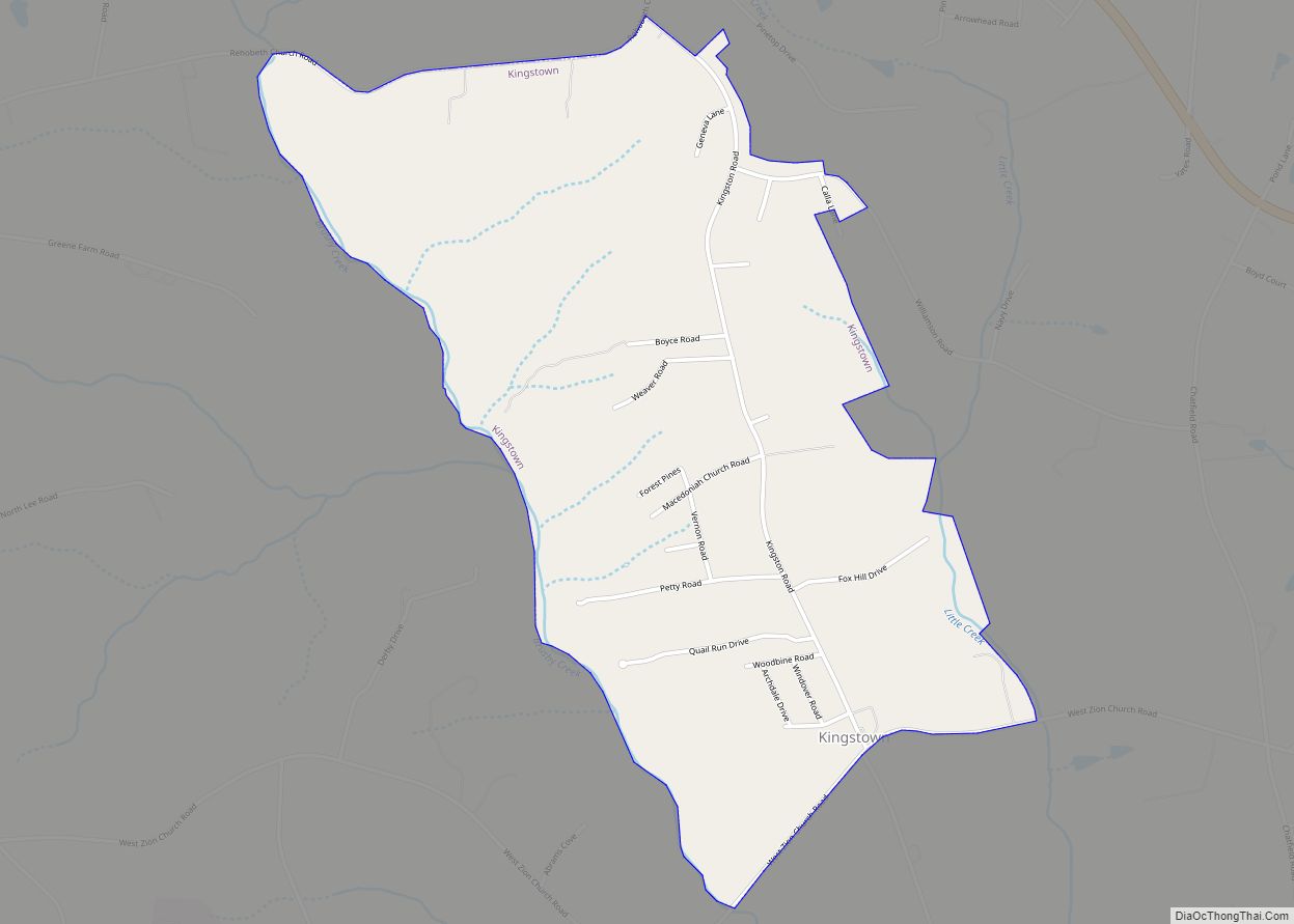 Map of Kingstown town, North Carolina