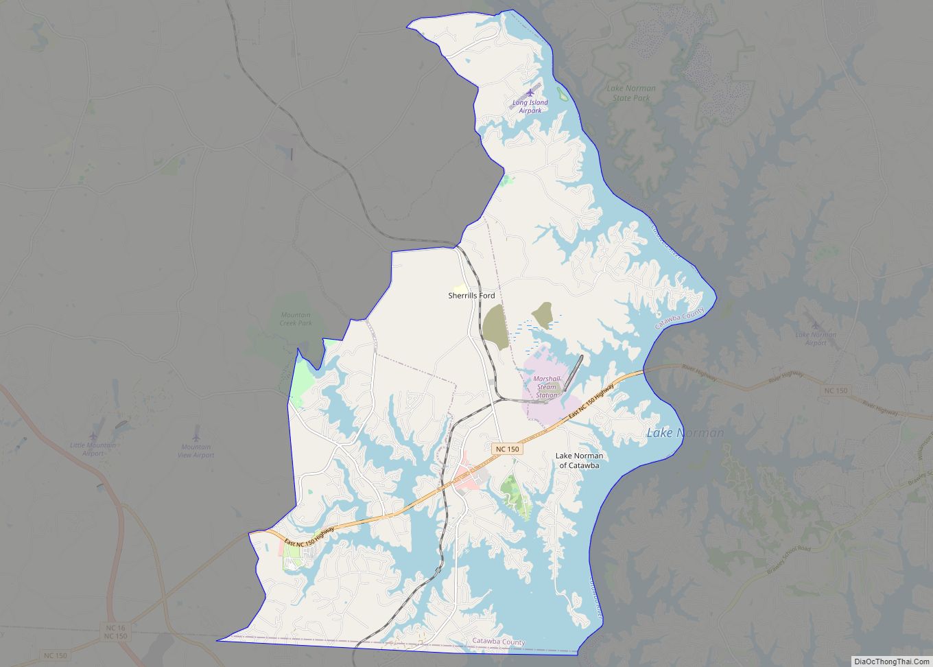 Map of Lake Norman of Catawba CDP