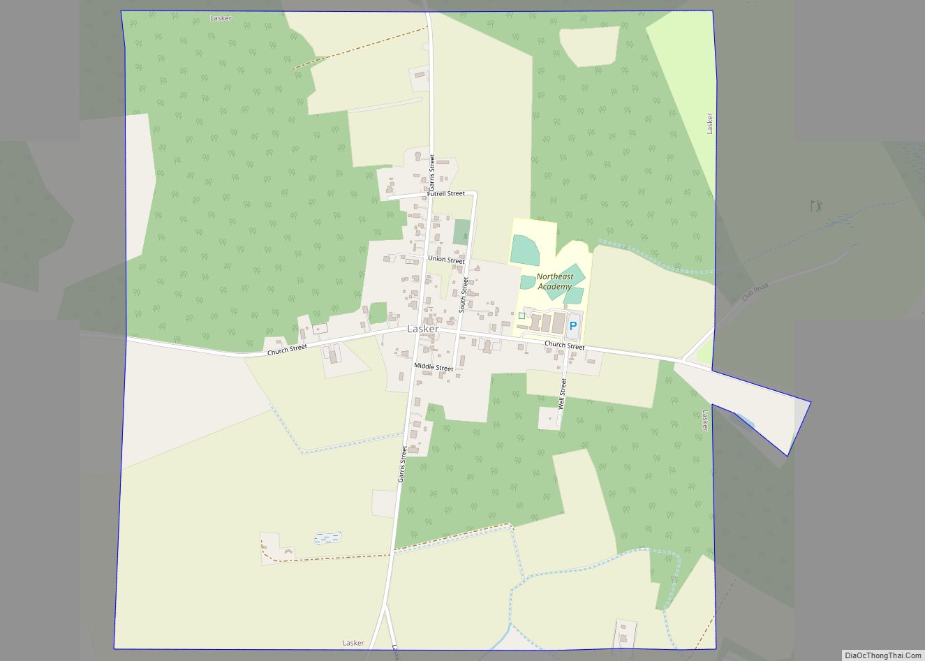 Map of Lasker town