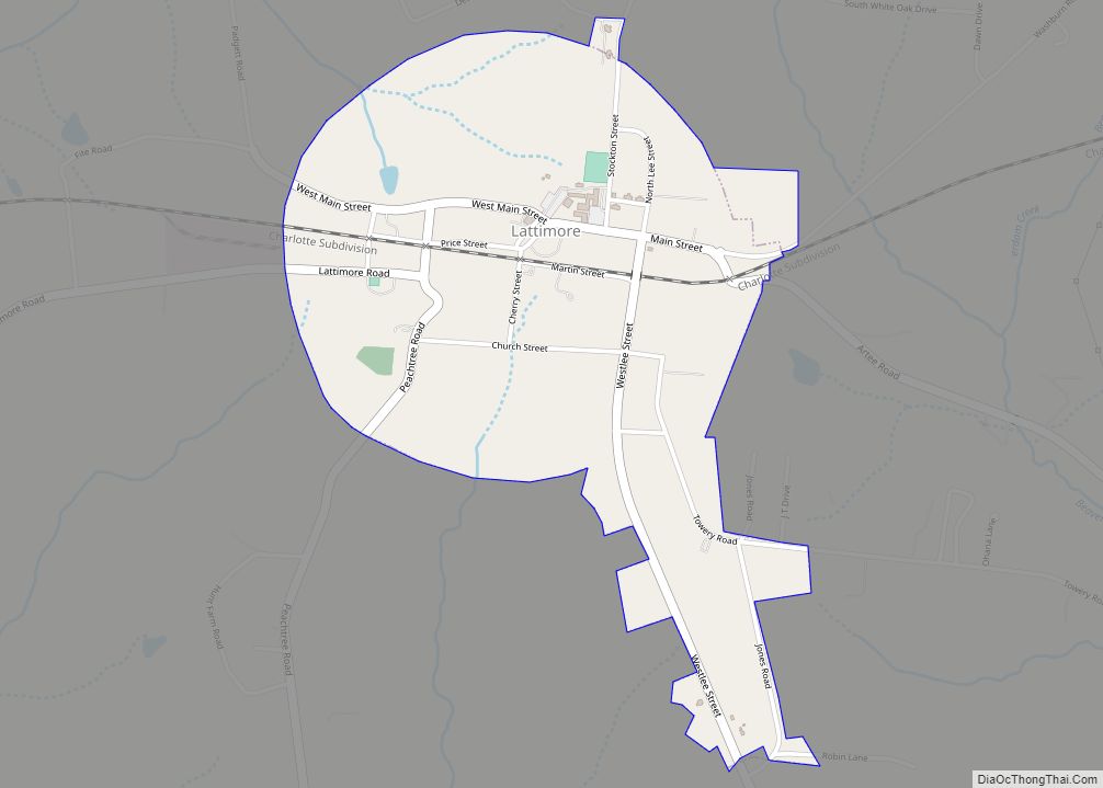 Map of Lattimore town