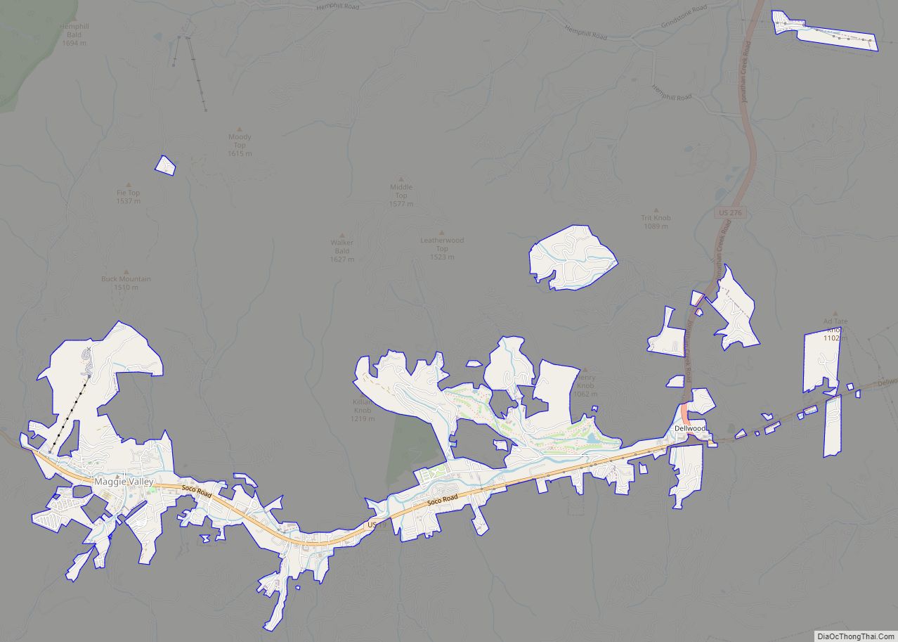 Map of Maggie Valley town