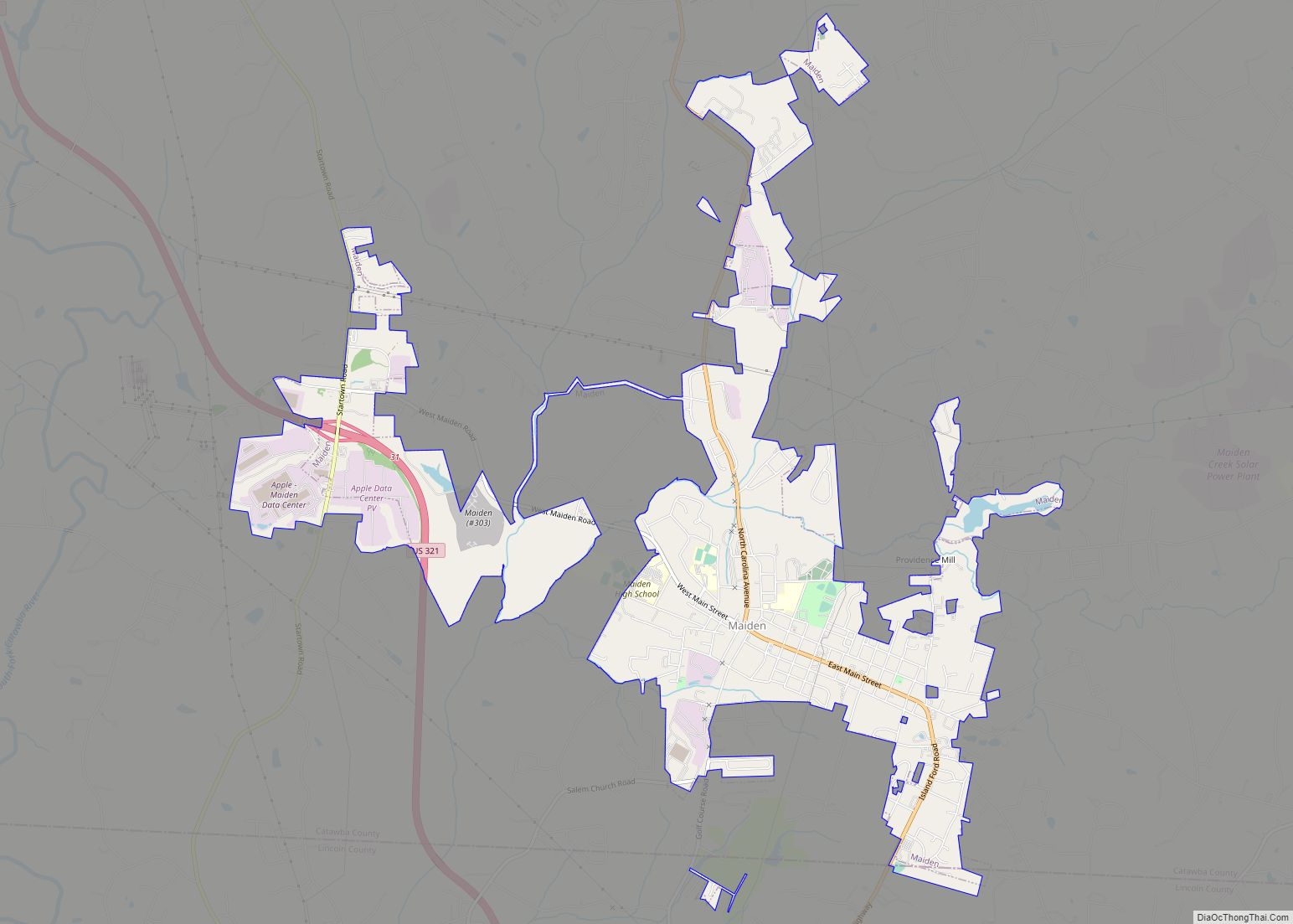 Map of Maiden town