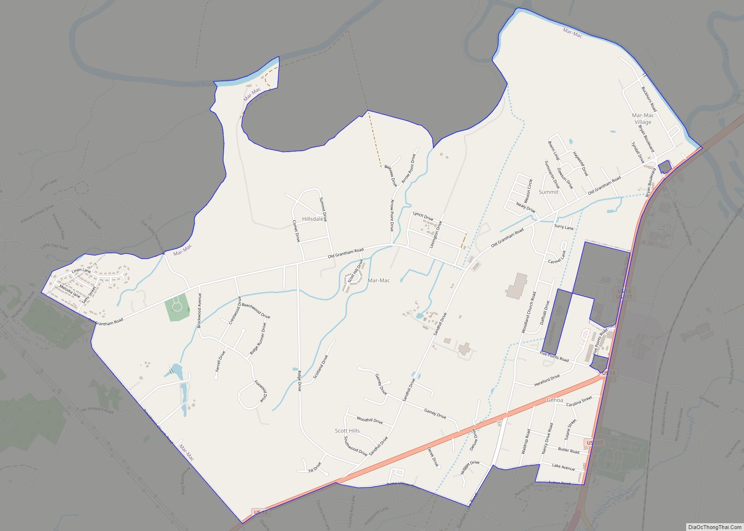 Map of Mar-Mac CDP