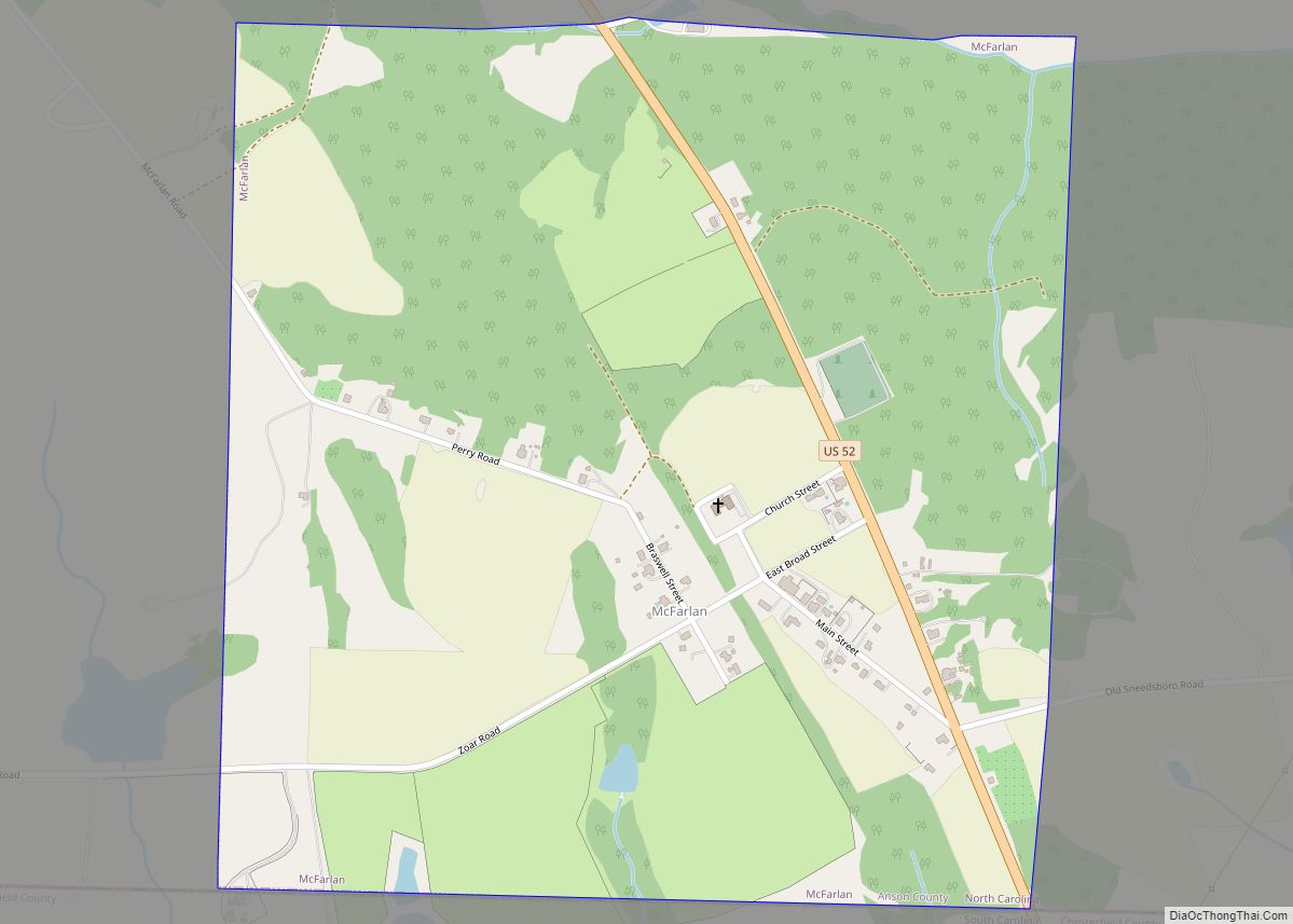 Map of McFarlan town