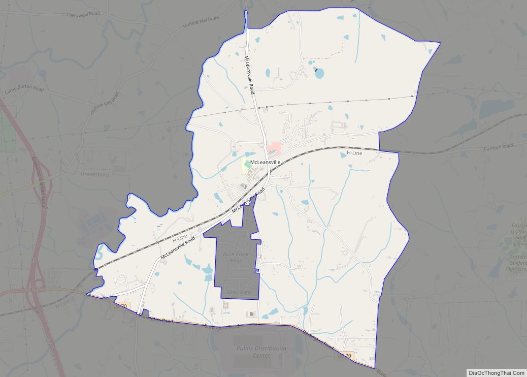 Map of McLeansville CDP