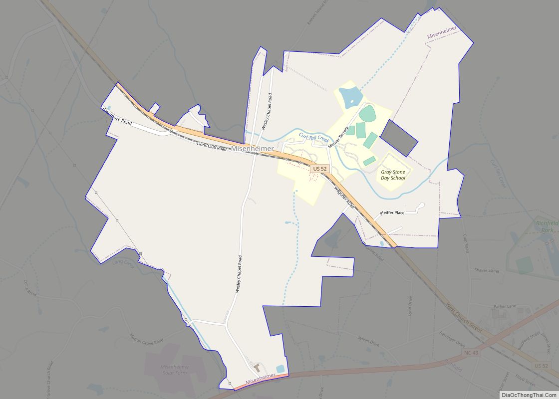 Map of Misenheimer village